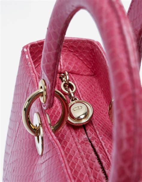 lady dior python pink